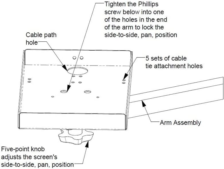 Wall Mount Printer Tray Arm
