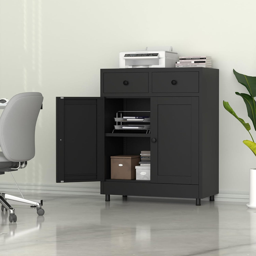 Black Metal Storage Sideboard