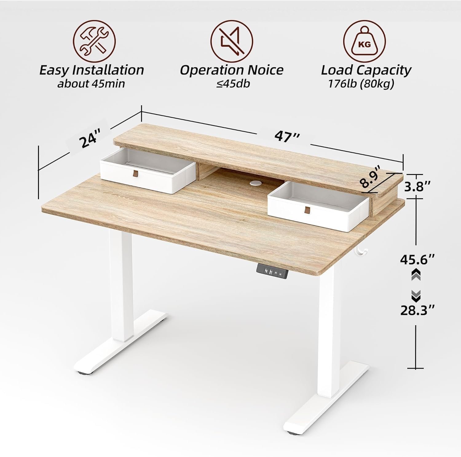 TIQLAB Electric Standing Desk