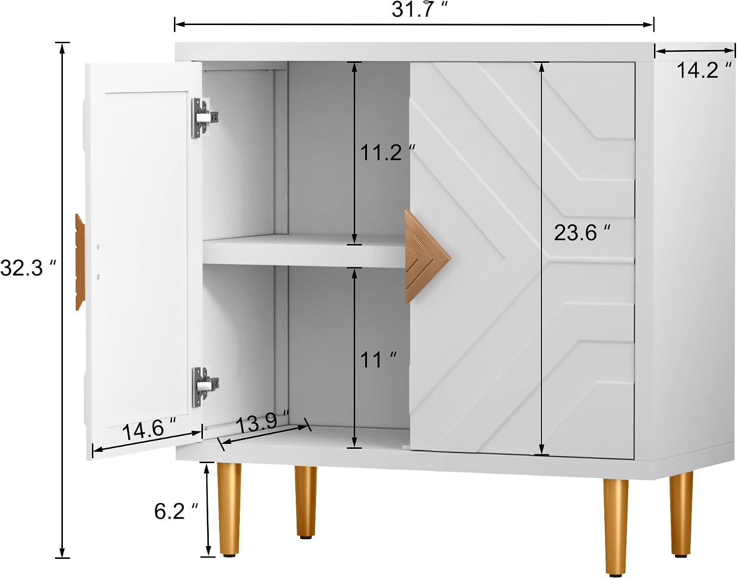 Embossed Door Sideboard Storage Cabinet