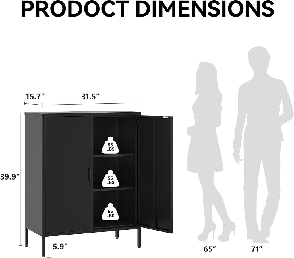 COFaR Black Metal Sideboard