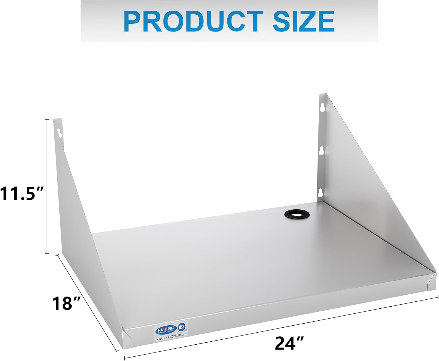HARDURA Stainless Steel Wall Shelf
