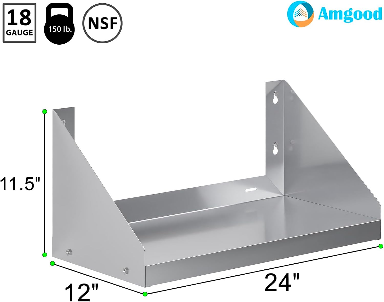AmGood Stainless Steel Wall Shelf