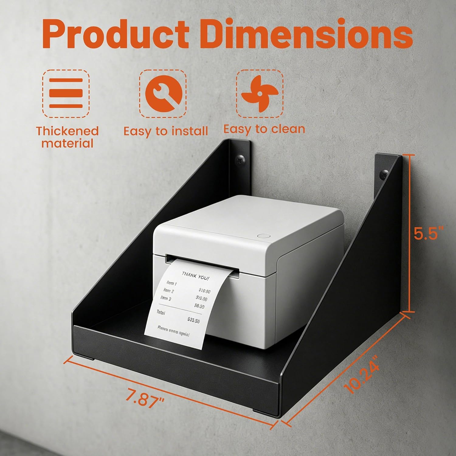 Wall Mount Thermal POS Printer Shelf