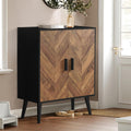 Iwell Black Storage Sideboard Cabinet