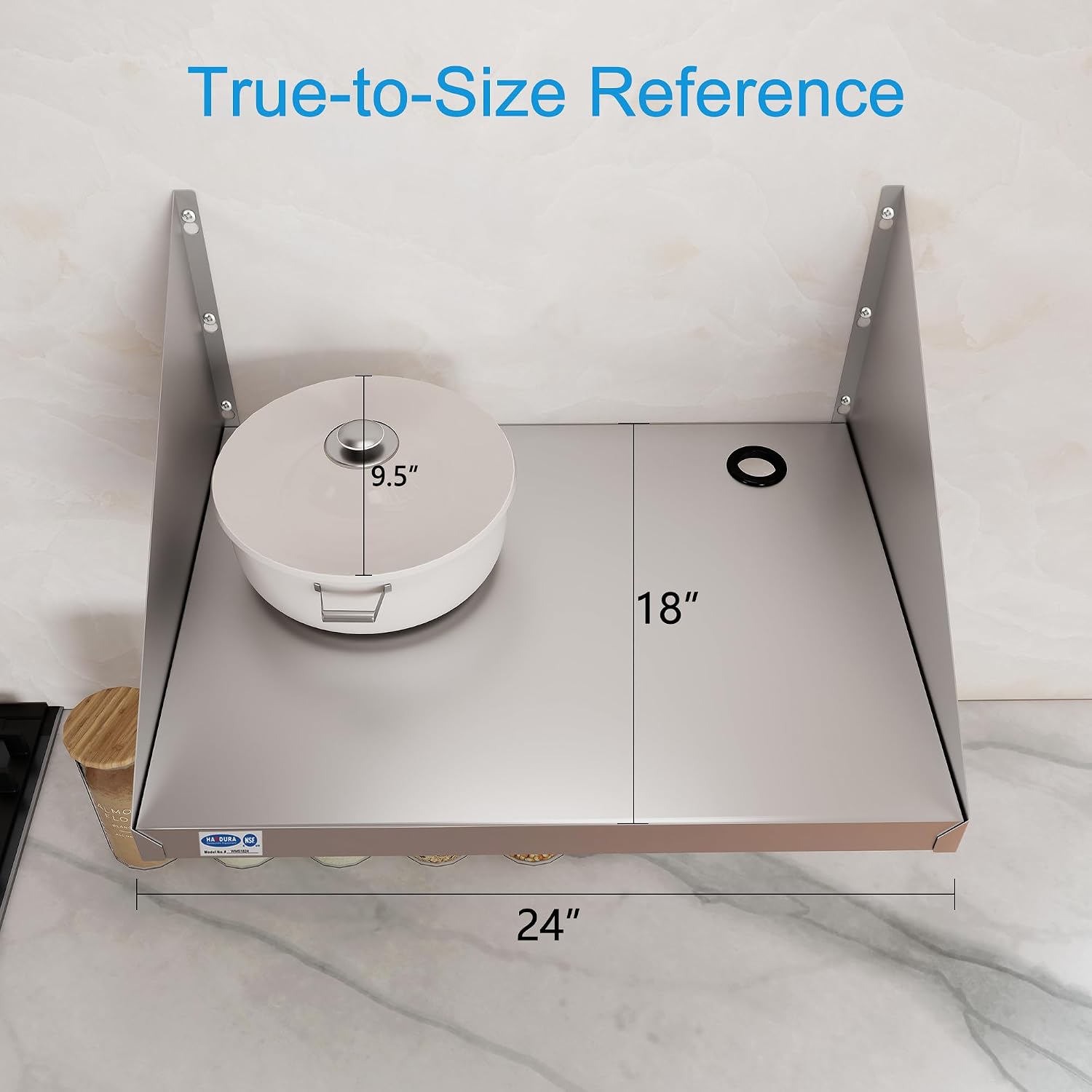 HARDURA Stainless Steel Wall Shelf