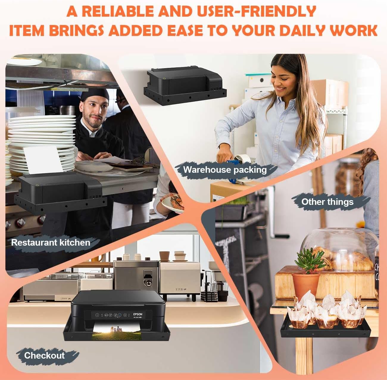Ecliptica POS Printer Wall Shelf