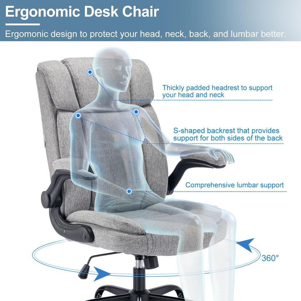 High Back Fabric Ergonomic Office Chair
