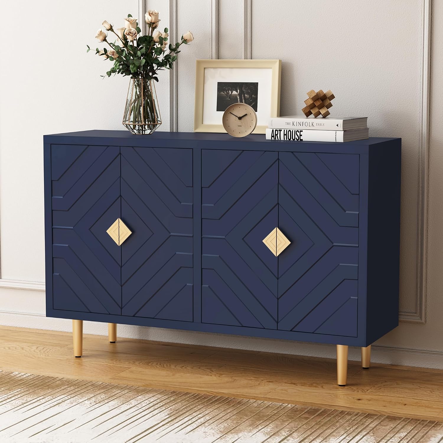 Embossed 4-Door Sideboard
