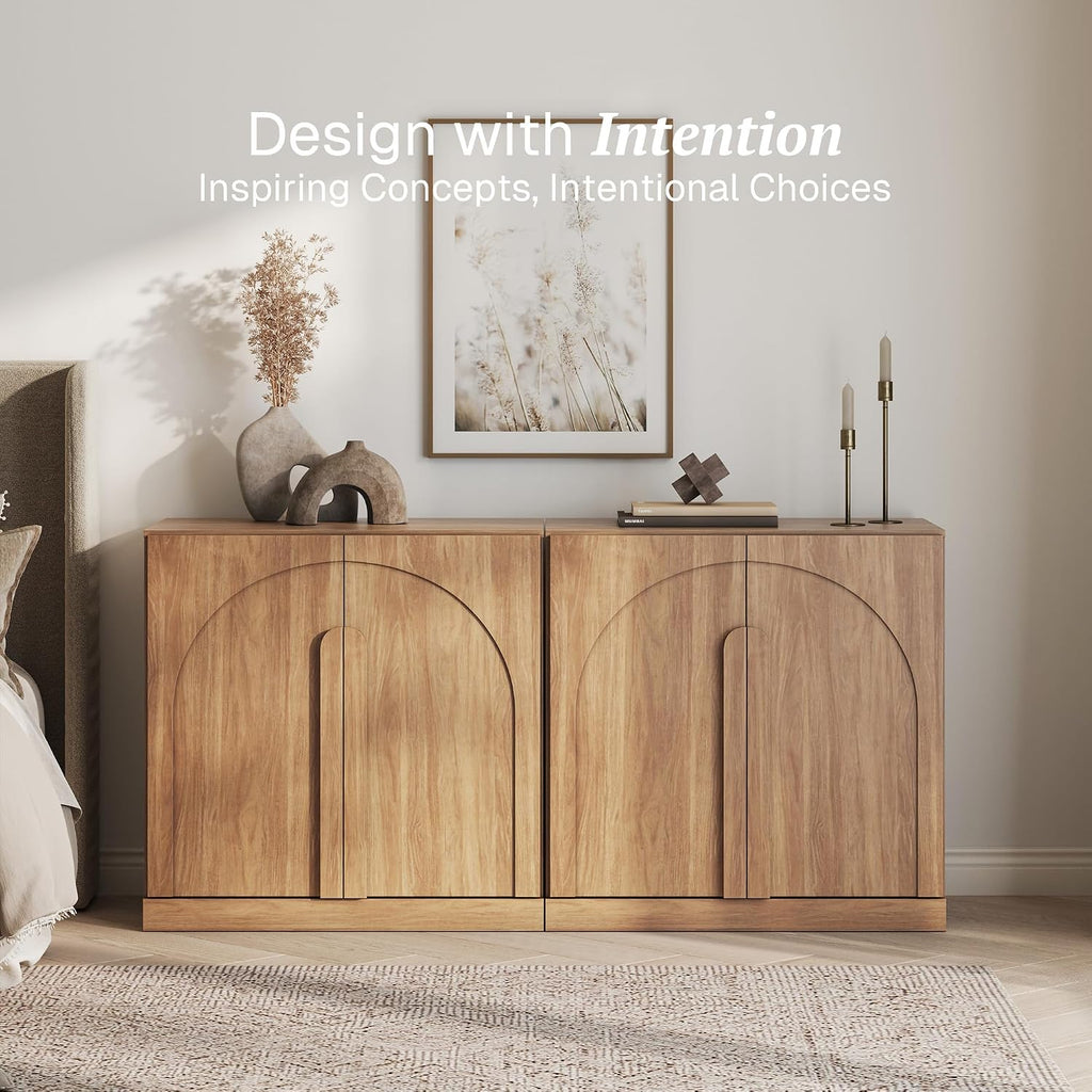 2-Pack Arched Door Sideboard Buffet