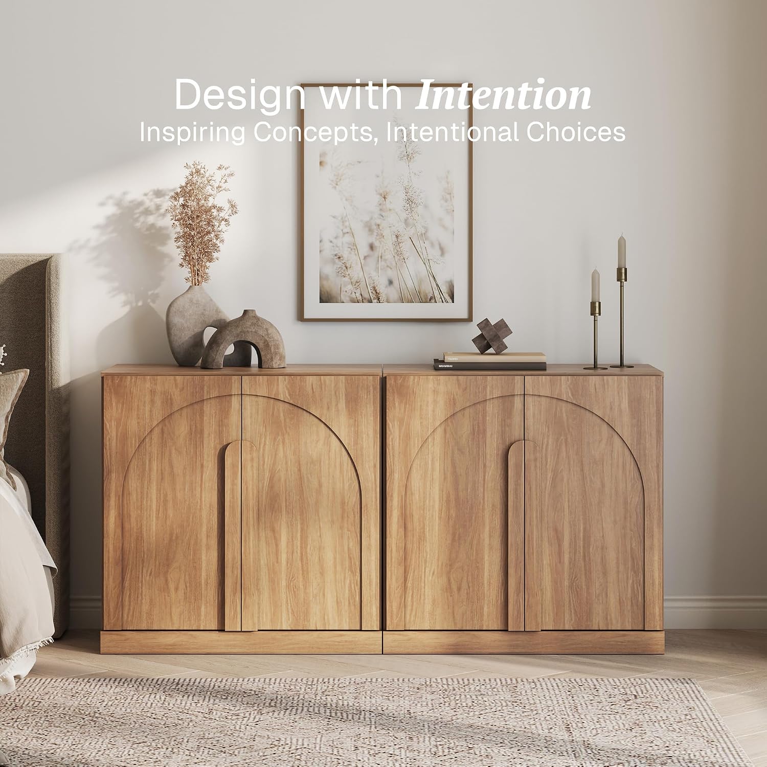 2-Pack Arched Door Sideboard Buffet