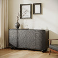 Black Honeycomb Textured Sideboard