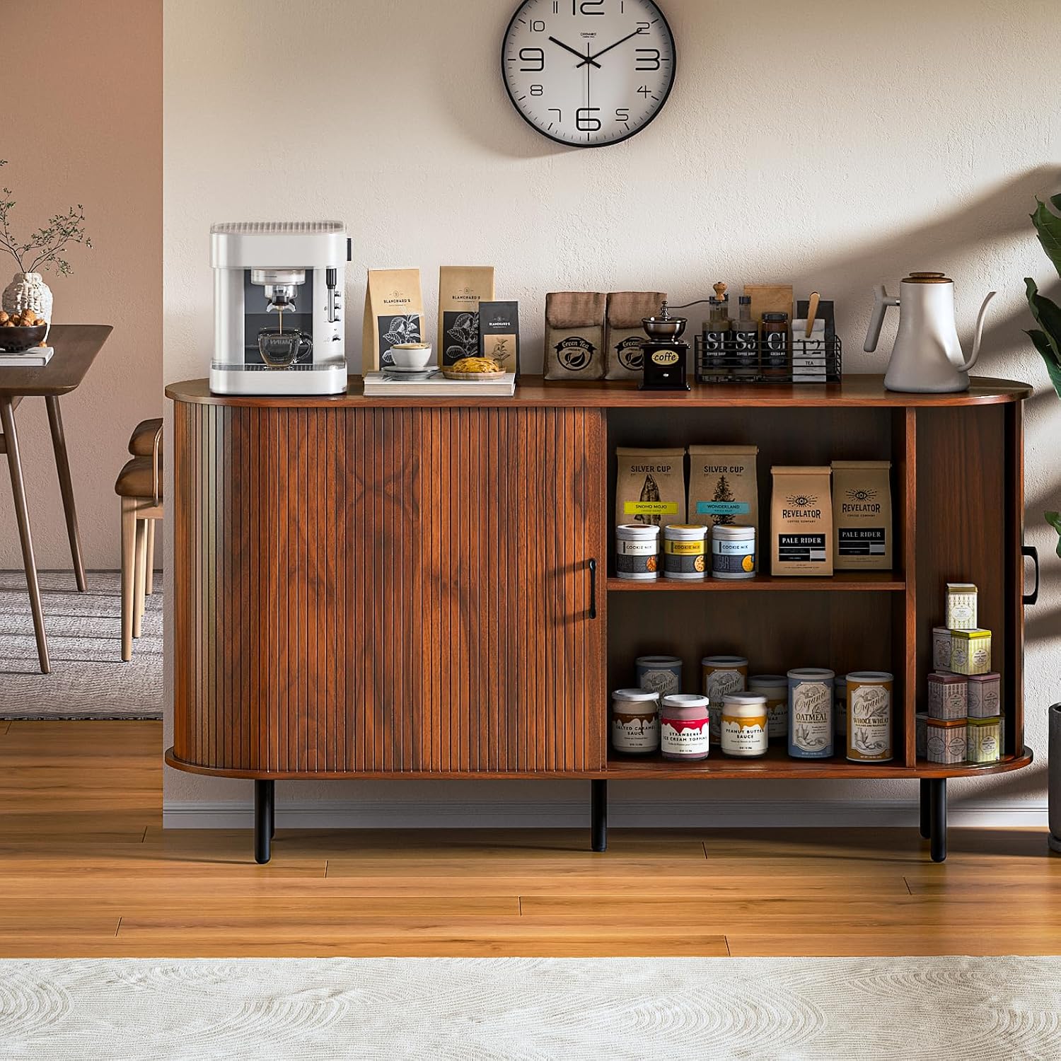 Sliding Door Wood Sideboard