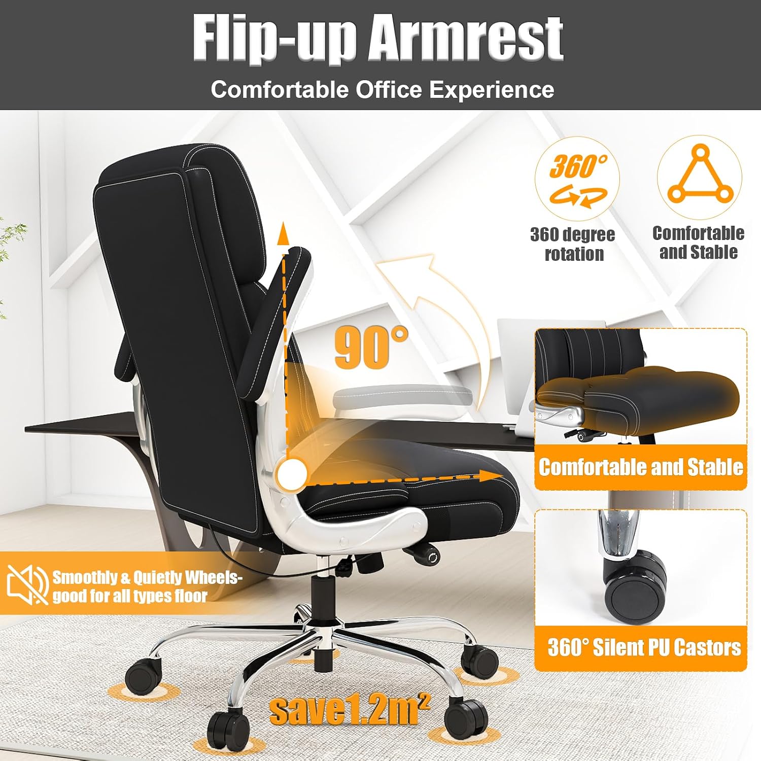 Ergonomic Leather Office Chair