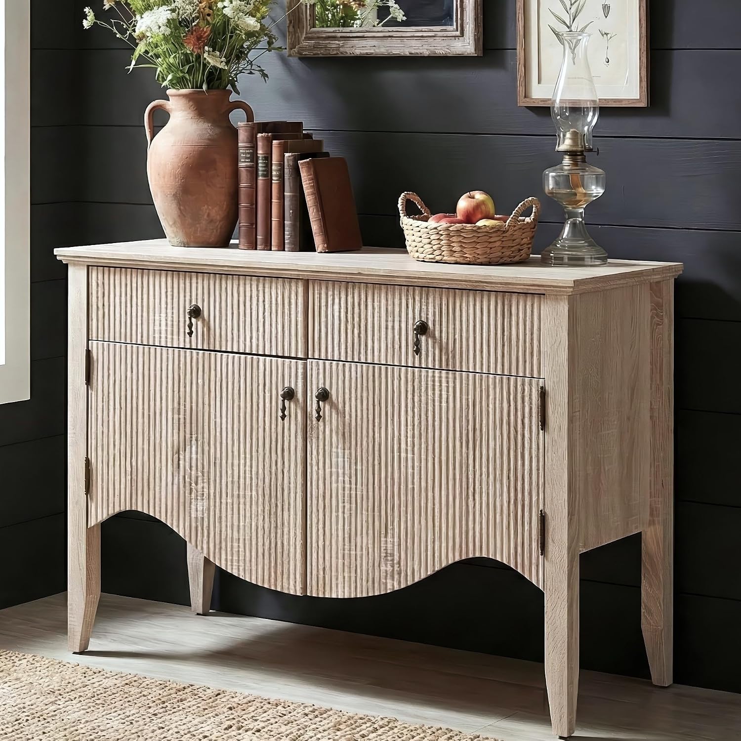 Walnut Fluted Sideboard