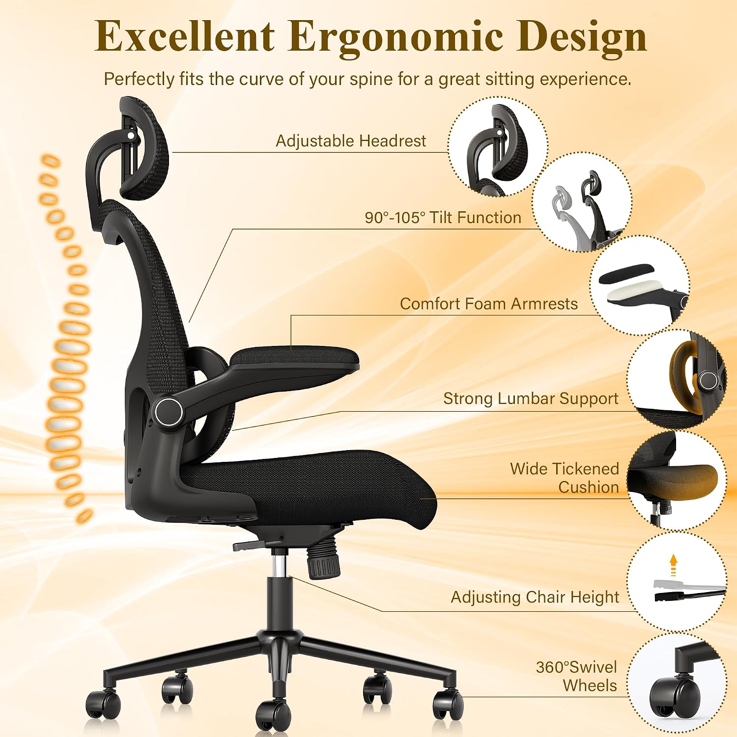 High Back Ergonomic Mesh Office Chair