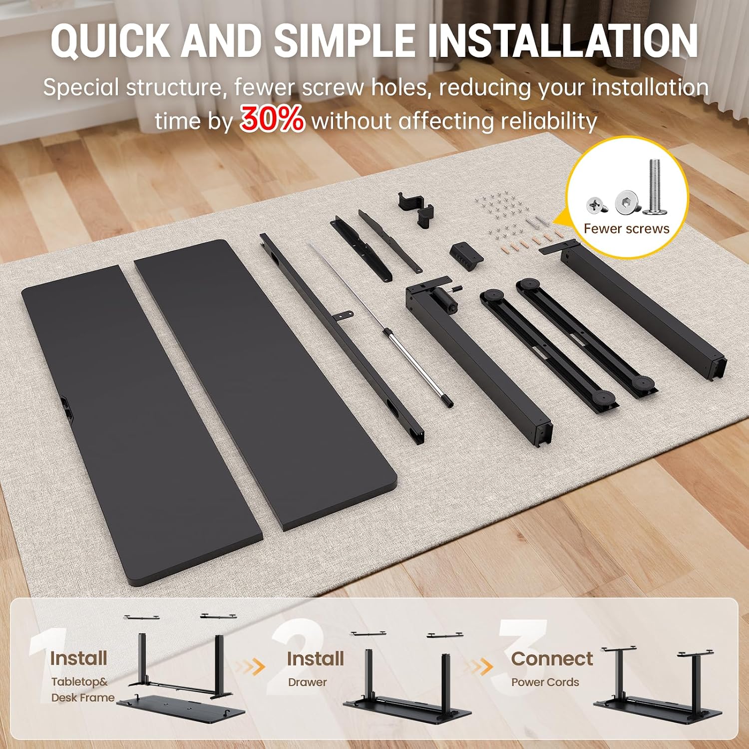 Veken Adjustable Standing Desk