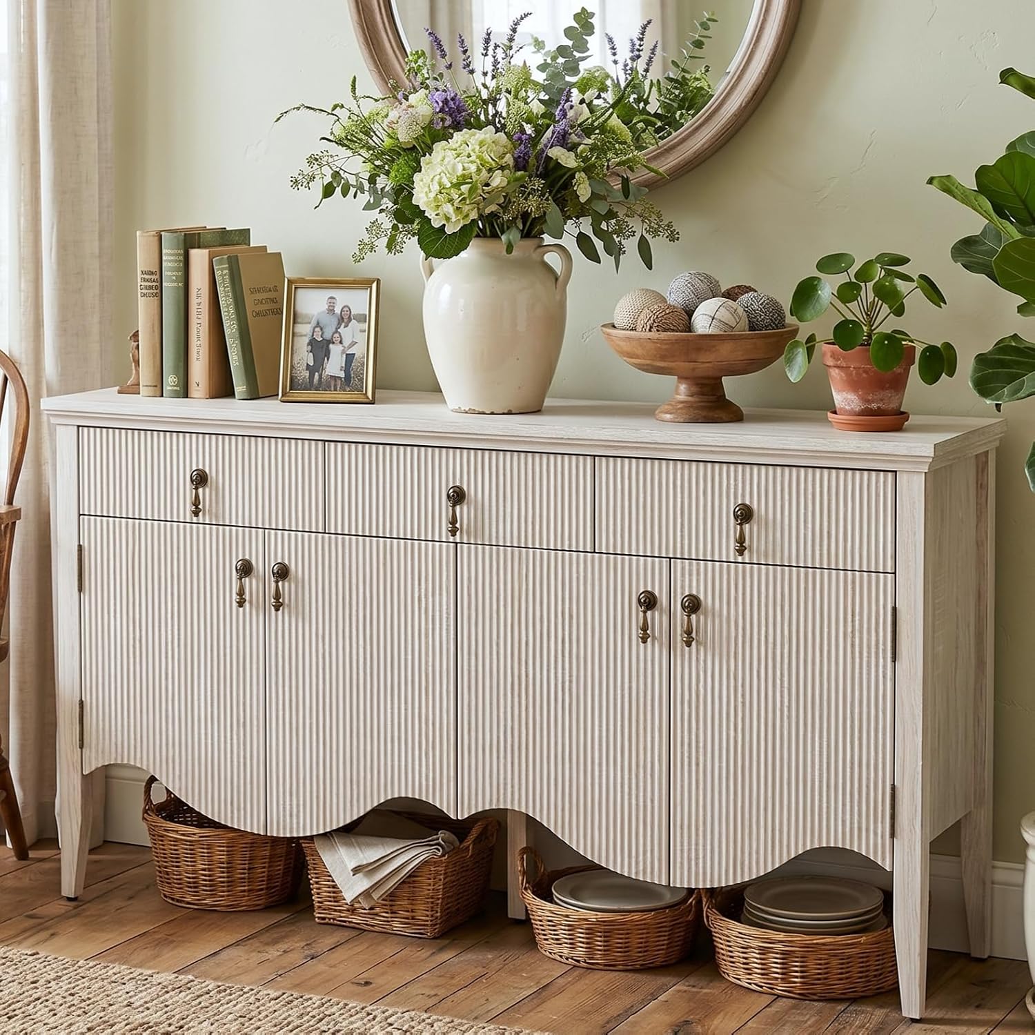 Walnut Fluted Sideboard