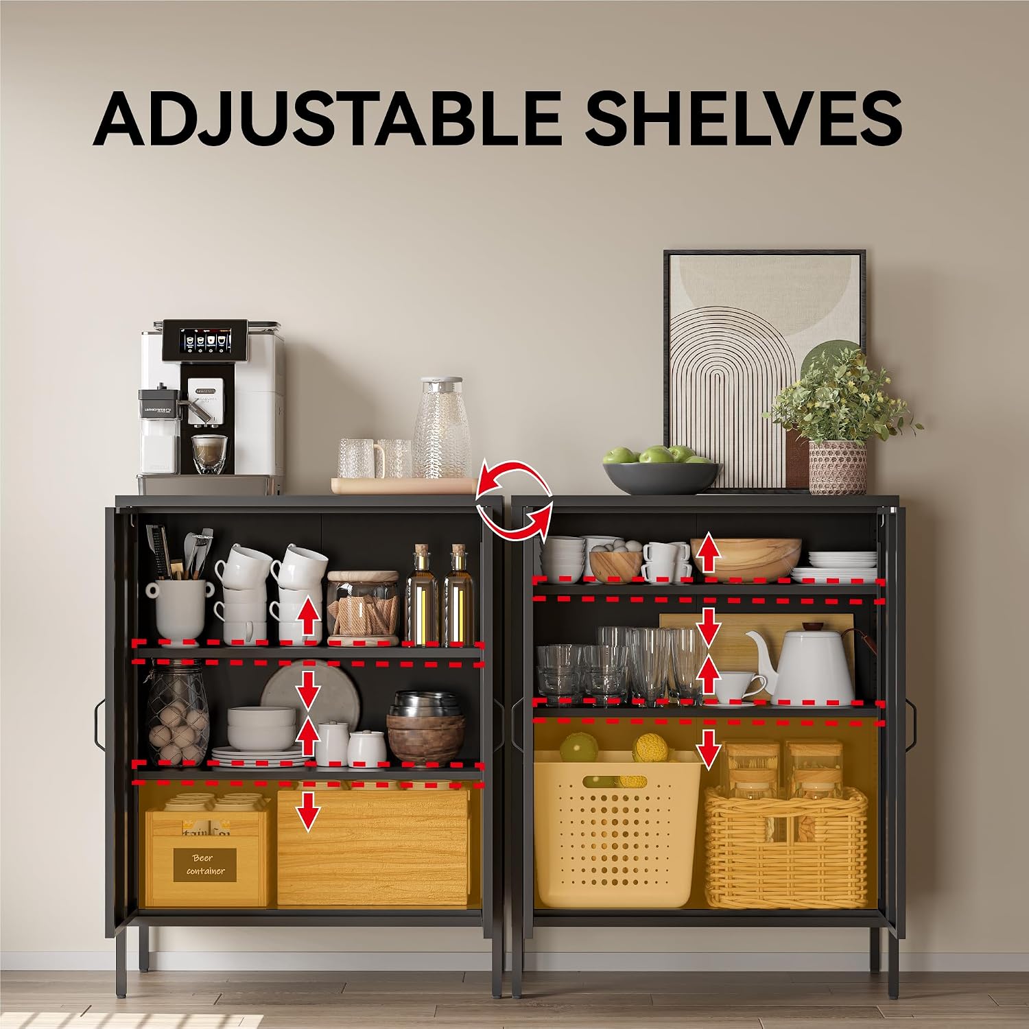 COFaR Black Metal Sideboard