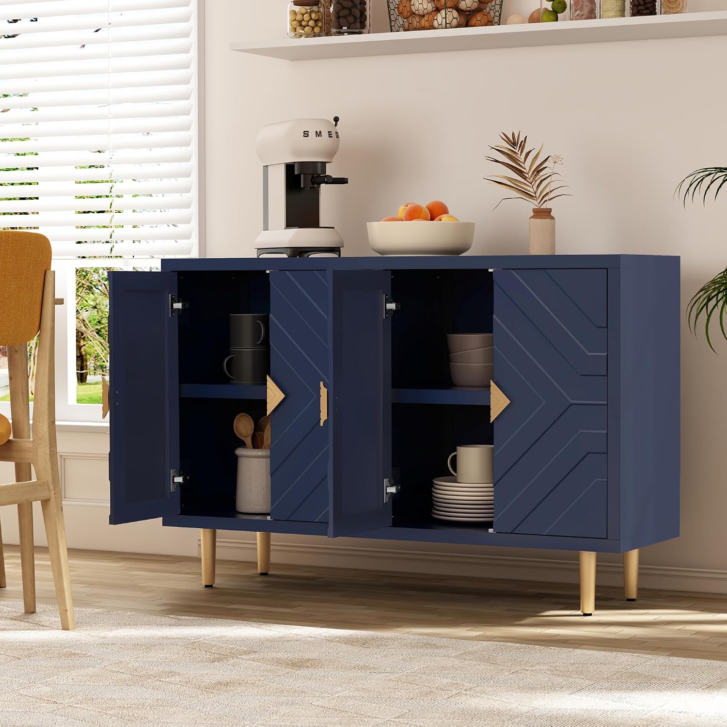 Embossed 4-Door Sideboard