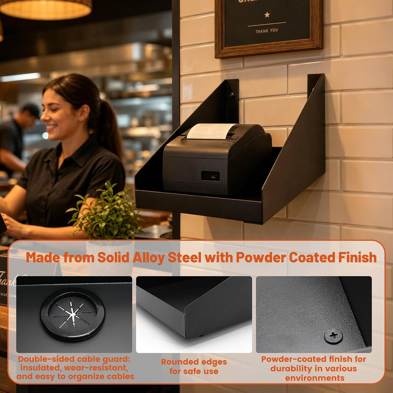 Wall Mount Thermal POS Printer Shelf