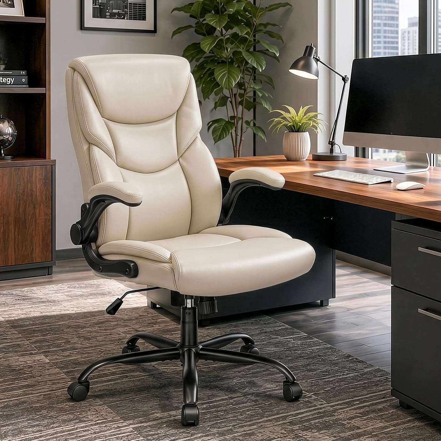 Sweetcrispy PU Leather Executive Office Chair
