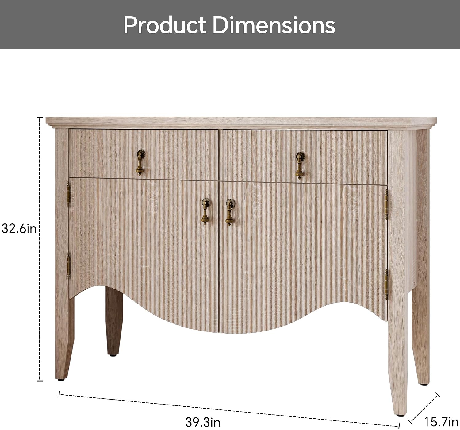 Walnut Fluted Sideboard