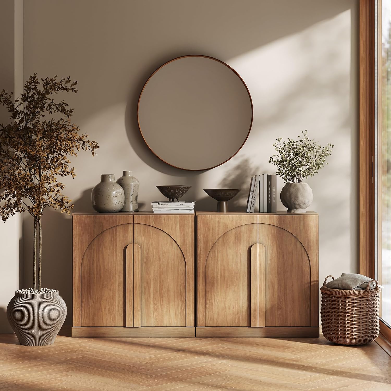 2-Pack Arched Door Sideboard Buffet