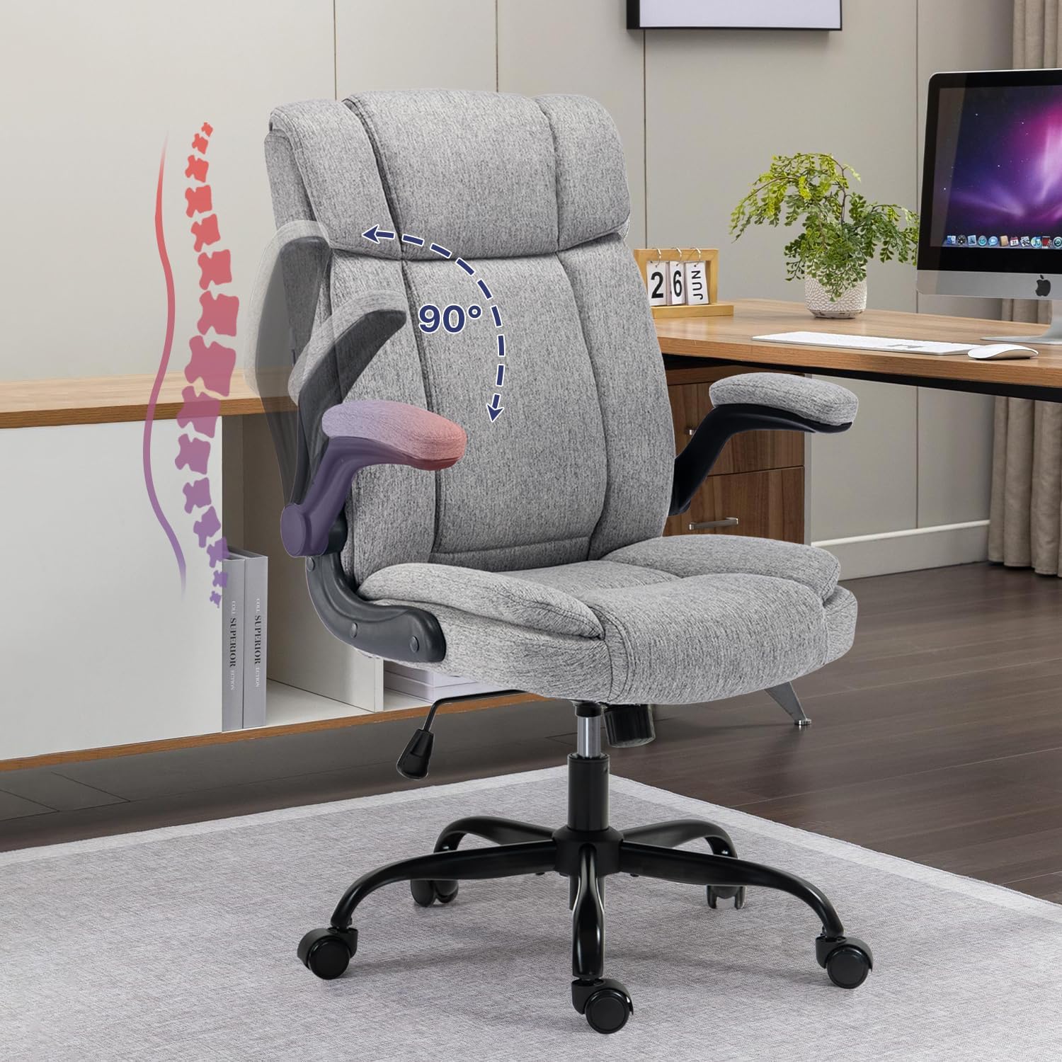 High Back Fabric Ergonomic Office Chair