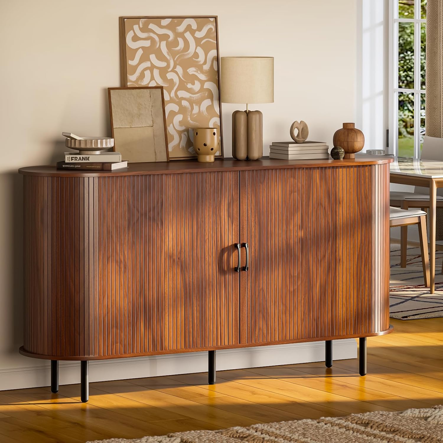 Sliding Door Wood Sideboard